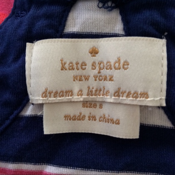 KATE SPADE PINK AND BLUE STRIPED COTTON MINI DRESS SMALL - Picture 6 of 8